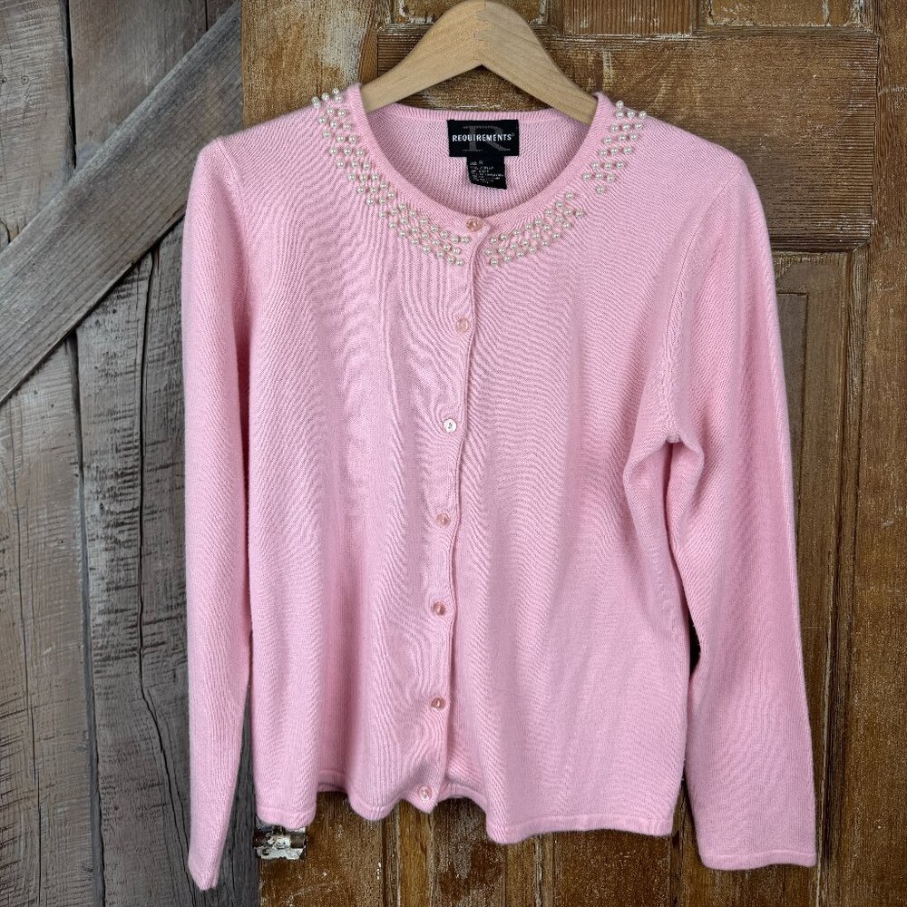 Requirements Pink Pearl Sweater Size S